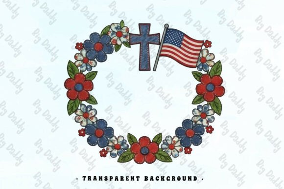 4th of July Embroidery Patch 1 PNG Review