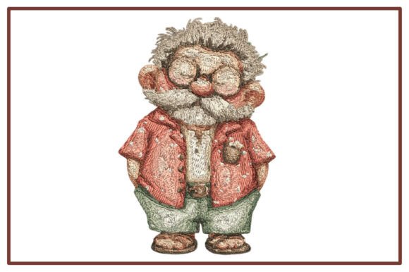 Cute Bearded Old Man Machine Embroidery Review