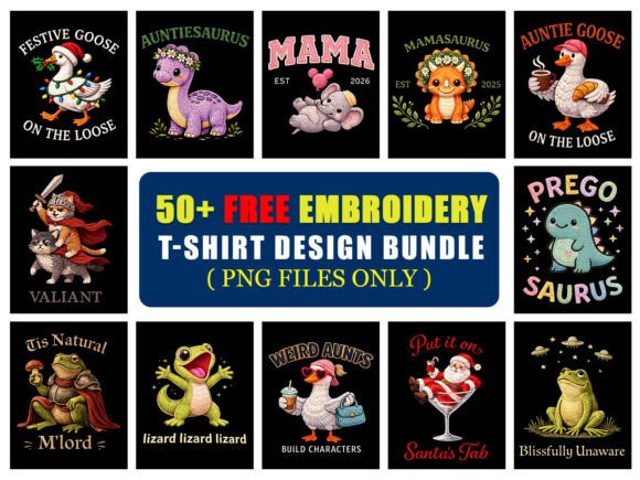 Embroidery T-Shirt PNG Bundle Free Review