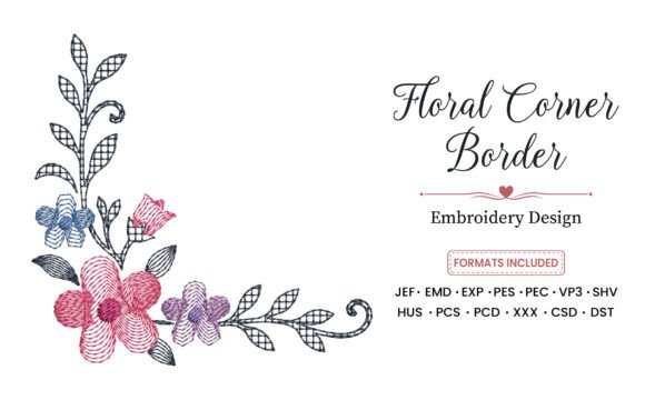 Floral Corner Border Embroidery Design Review