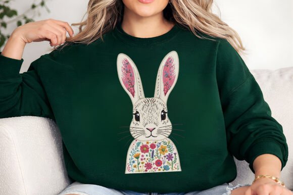 Floral Embroidery Bunny PNG: Boutique Sweatshirt Review