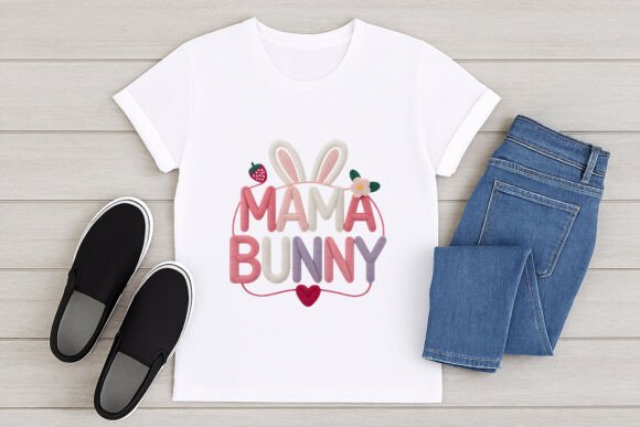 Reviewing Mama Bunny Embroidery Style PNG for Your Shop