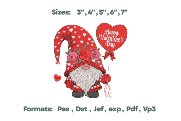 Valentine Floral Gnome Embroidery Art Review